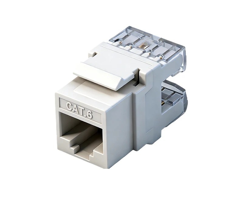 SKJ-F621A1 Cat.6A RJ45 (8P8C) 180 درجة بدون حماية