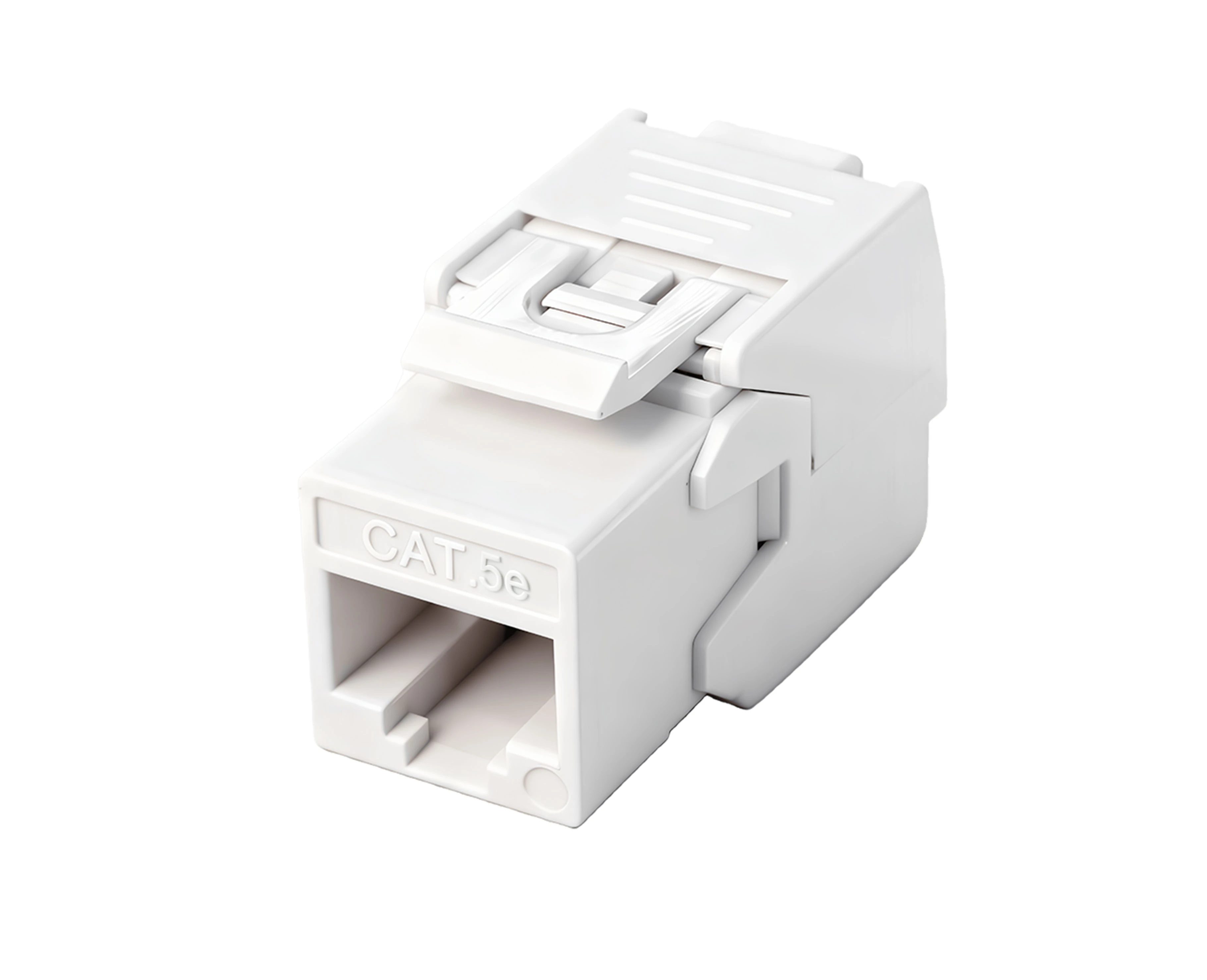 SKJ-A33111 Cat.5e RJ45 KeystoneJack بدون أدوات، غير محمي، 180 درجة، من الأعلى إلى الأسفل