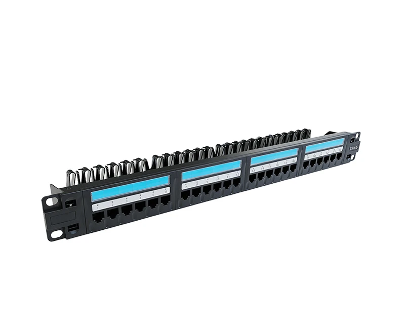 SPP-B96201-1 Cat.6 لوحة التصحيح الأمامية القابلة للإزالة ذات 24 منفذًا غير محمية