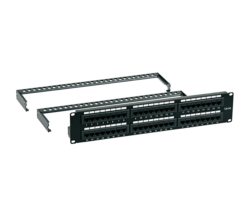 SPP-SC62D1 Cat.6A 2U 48 لوحة تصحيح المنفذ غير محمية
