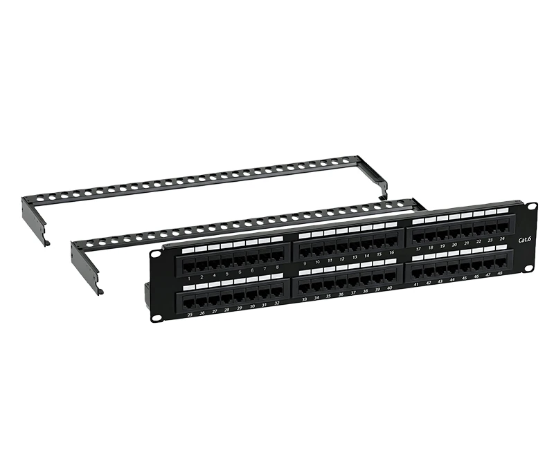 SPP-SC92L1 Cat.6 2U 48 لوحة تصحيح المنفذ غير محمية